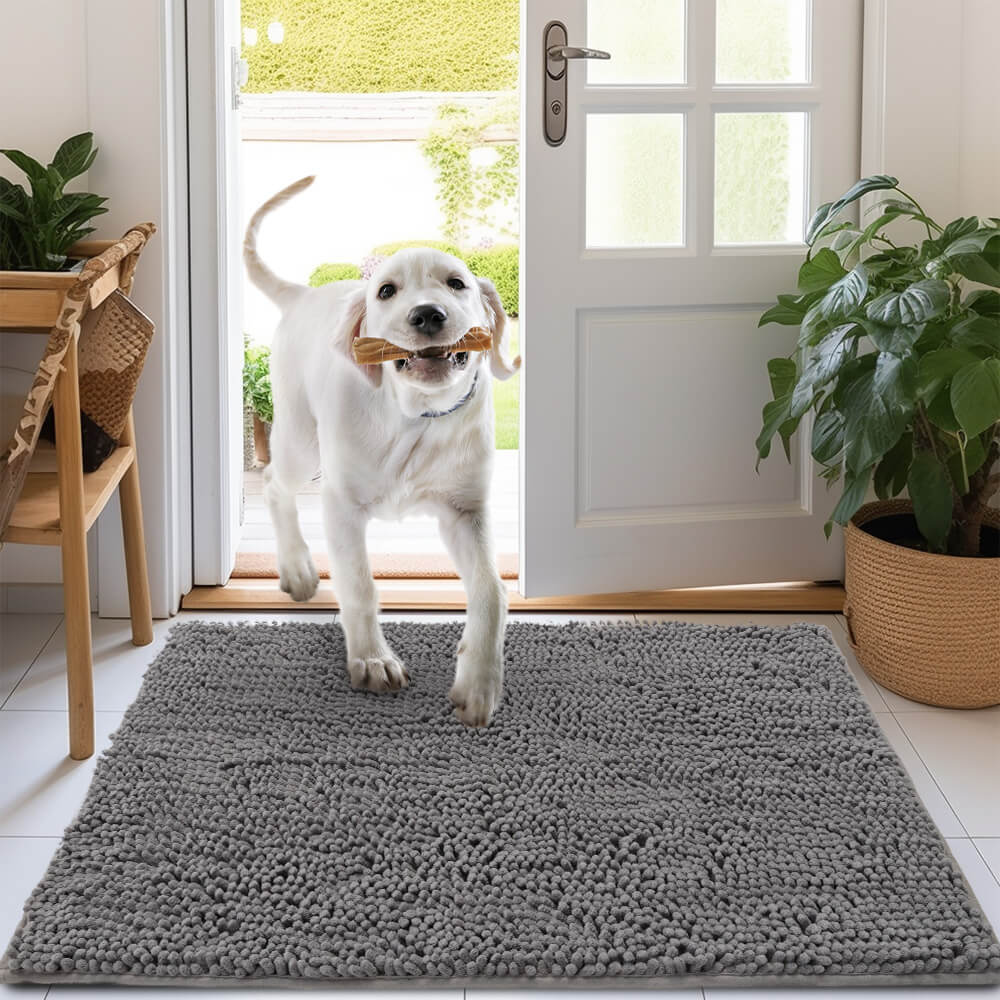 Pet Floor Mat for Mud Paws Perfect for Bathroom, Kitchen, Indoors and Out - Water Absorbent & Non-Slip