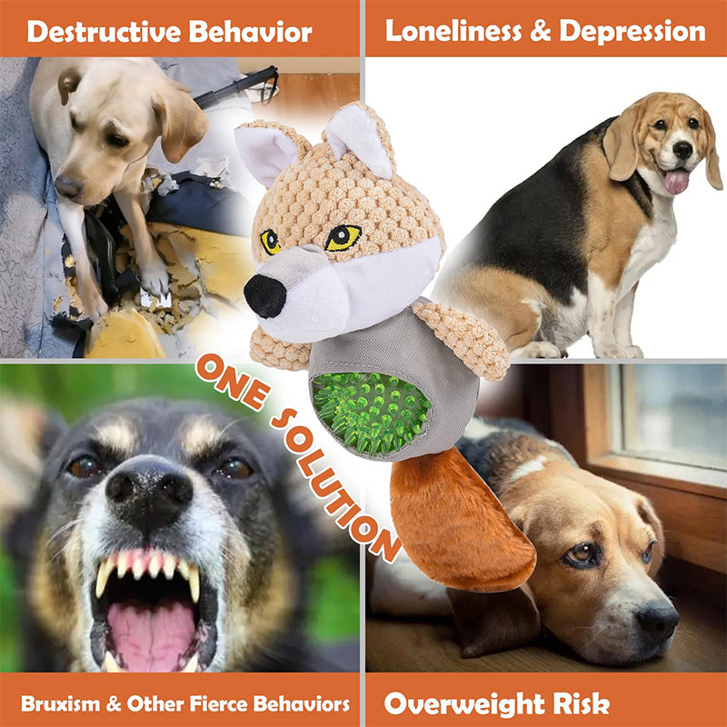 Indestructible Dog Plush Anti-Anxiety Toy - Must Have Interactive Plush Toy for Every Dog